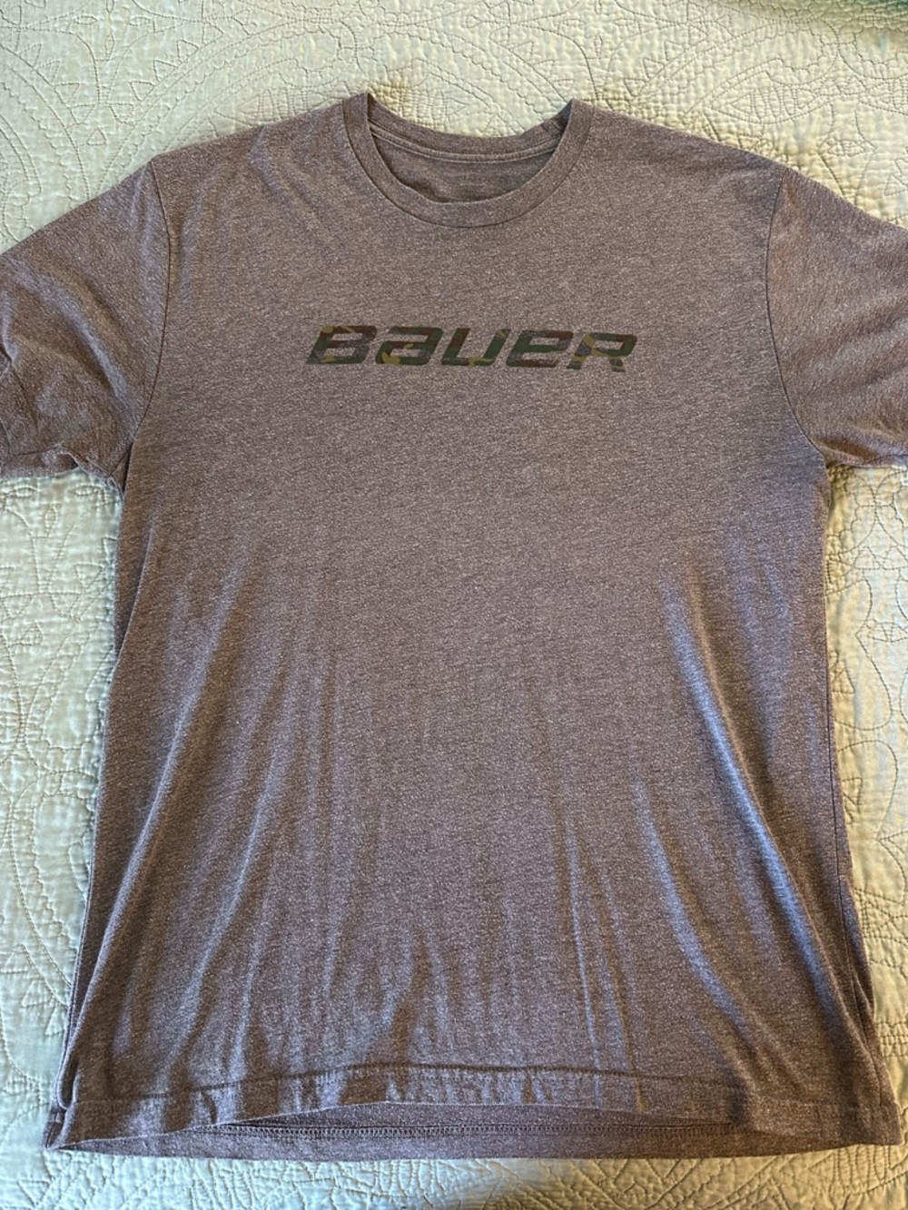 Bauer Men’s Logo Camo Print Short Sleeve Tee Size Medium